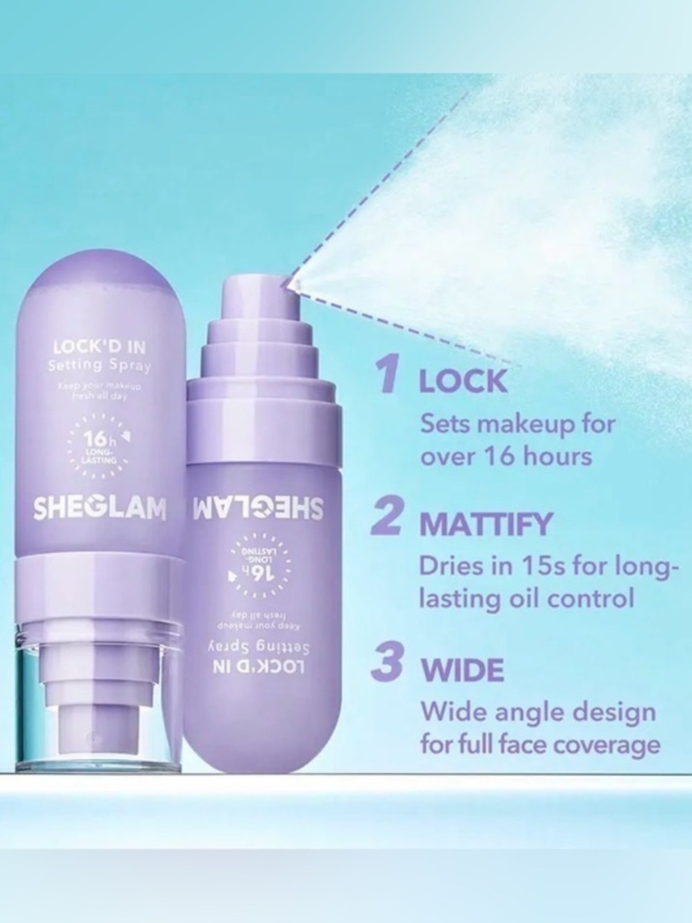 SHEGLAM Lock'd In Setting Spray - Lavender Lilac